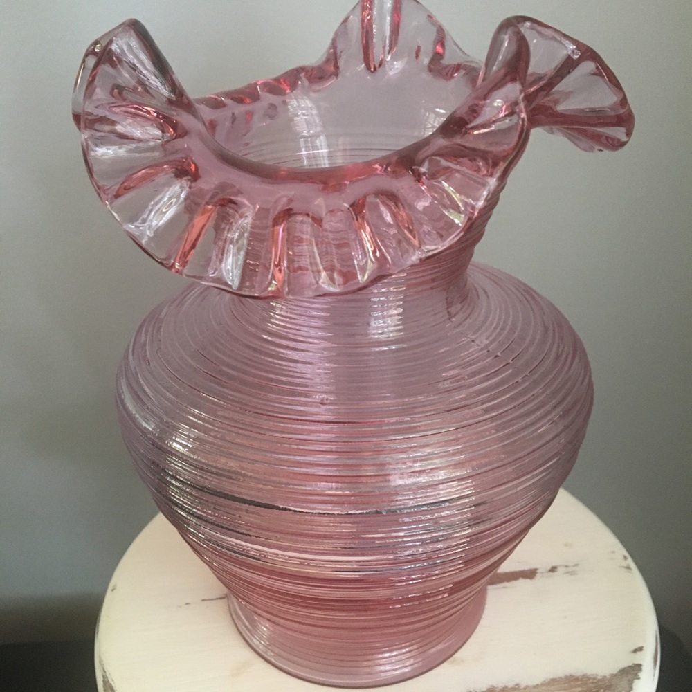 Vintage Boudoir Vase, Tiara made by Fenton glass from an Imperial mold.